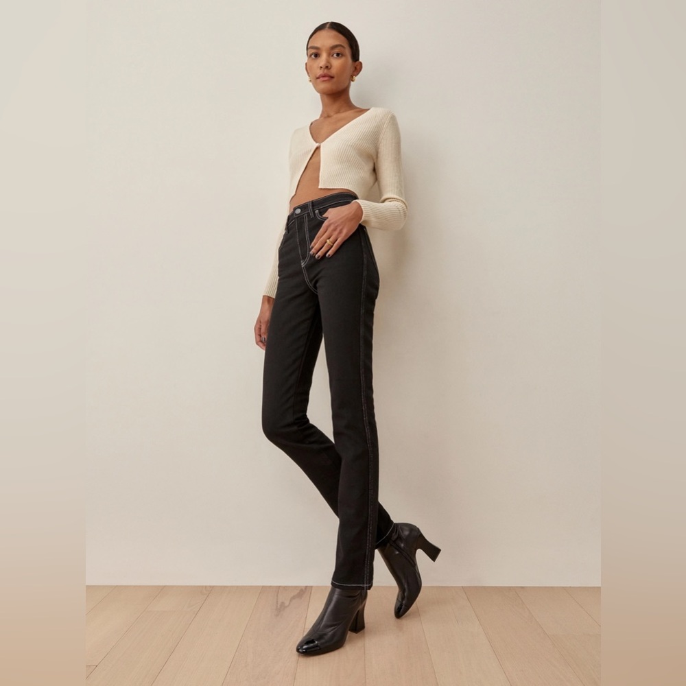 Reformation Sierra High Rise Straight Jean Long 28